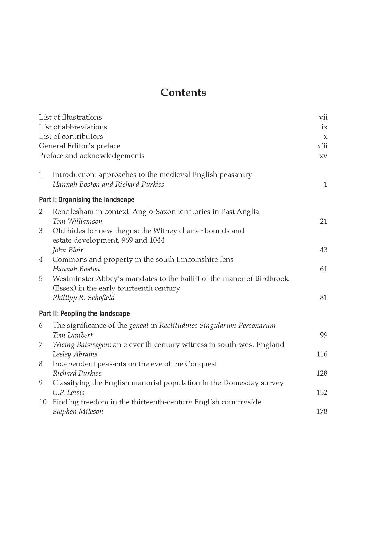 Landscapes and Producers in Medieval England
